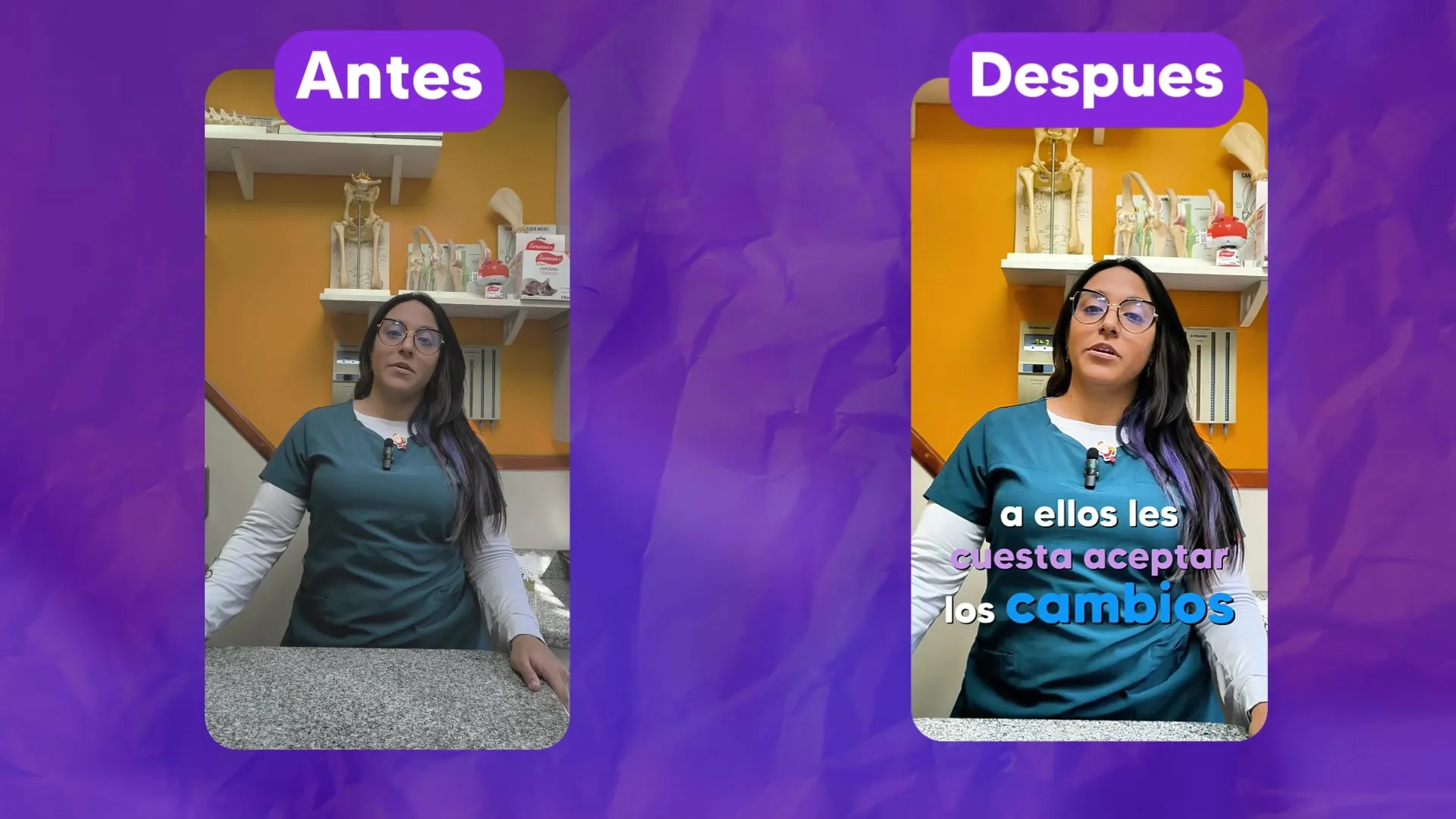 Antes y después de un mismo video grabado con el móvil